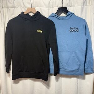 Art Class Kids Black Hoodie & Cat & Jack Hoodie Bundle Set Size L 10 12